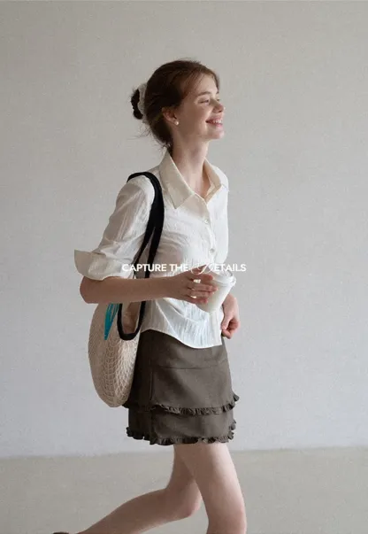 Tiered Ruffle Mini Skirt