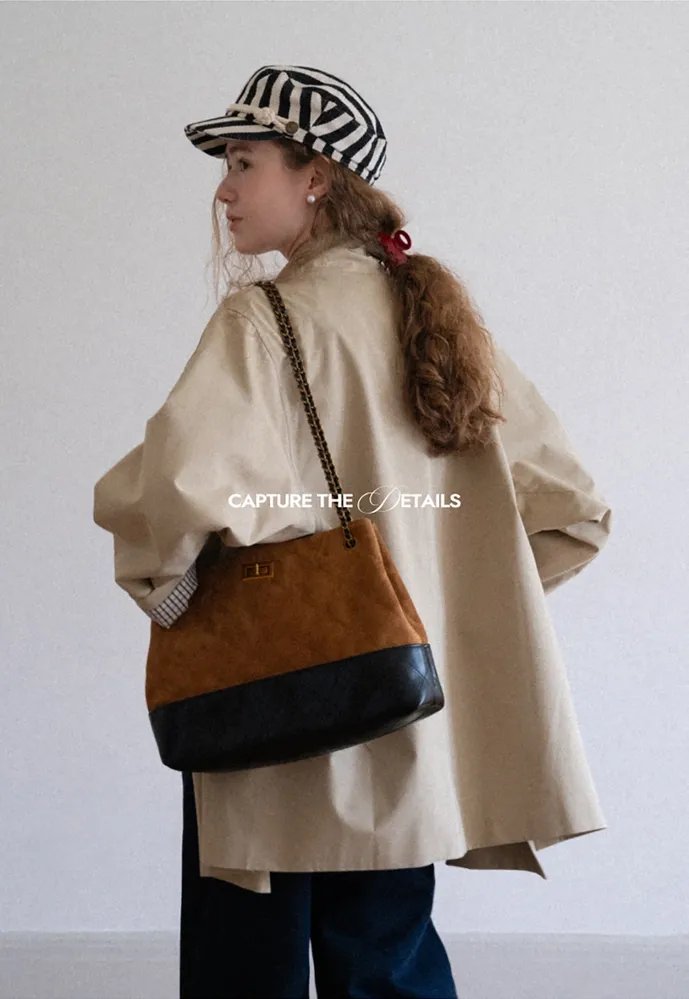 Buckle-Collar Wrap Trench