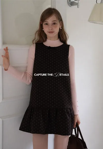 Polka Dot Sleeveless Mini Dress