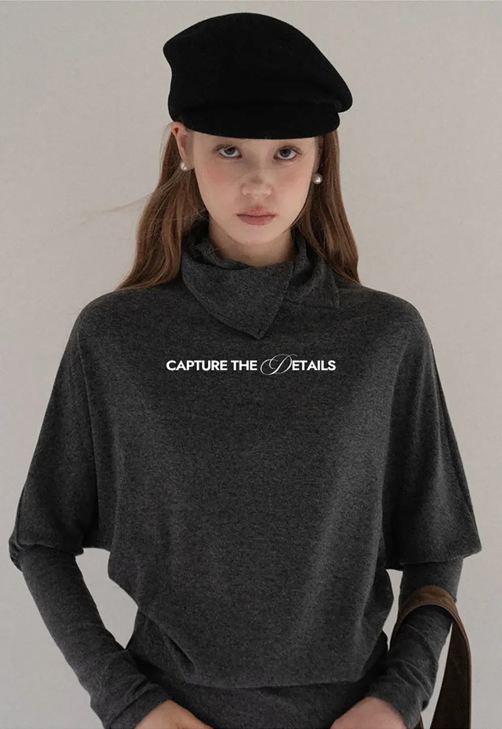 Striped High Neck Relaxed Fit Top