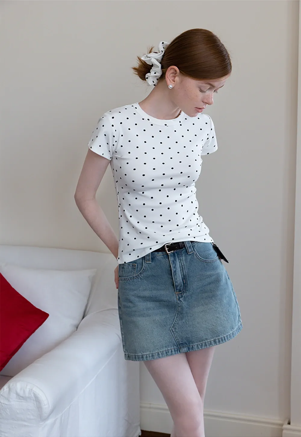 Polka Dot Tee & Scrunchie Set