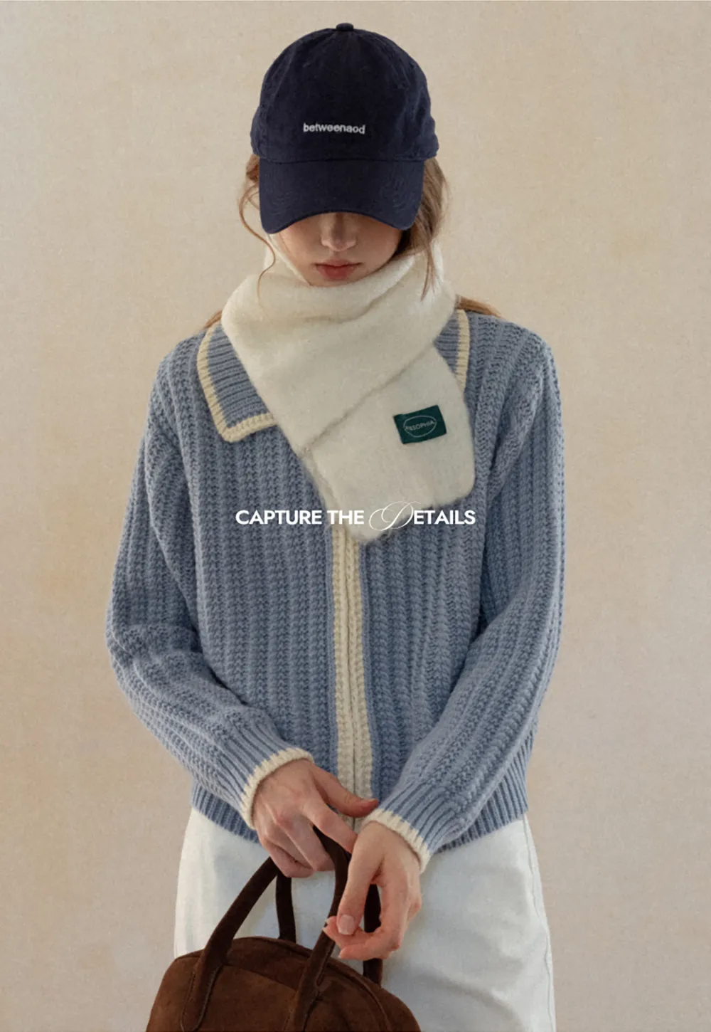 Contrast Trim Zip-Up Knit Cardigan