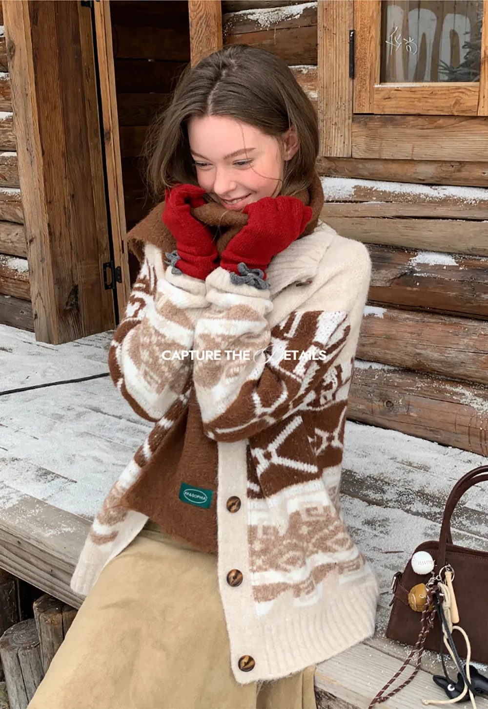 Knit Bow Detail Winter Gloves