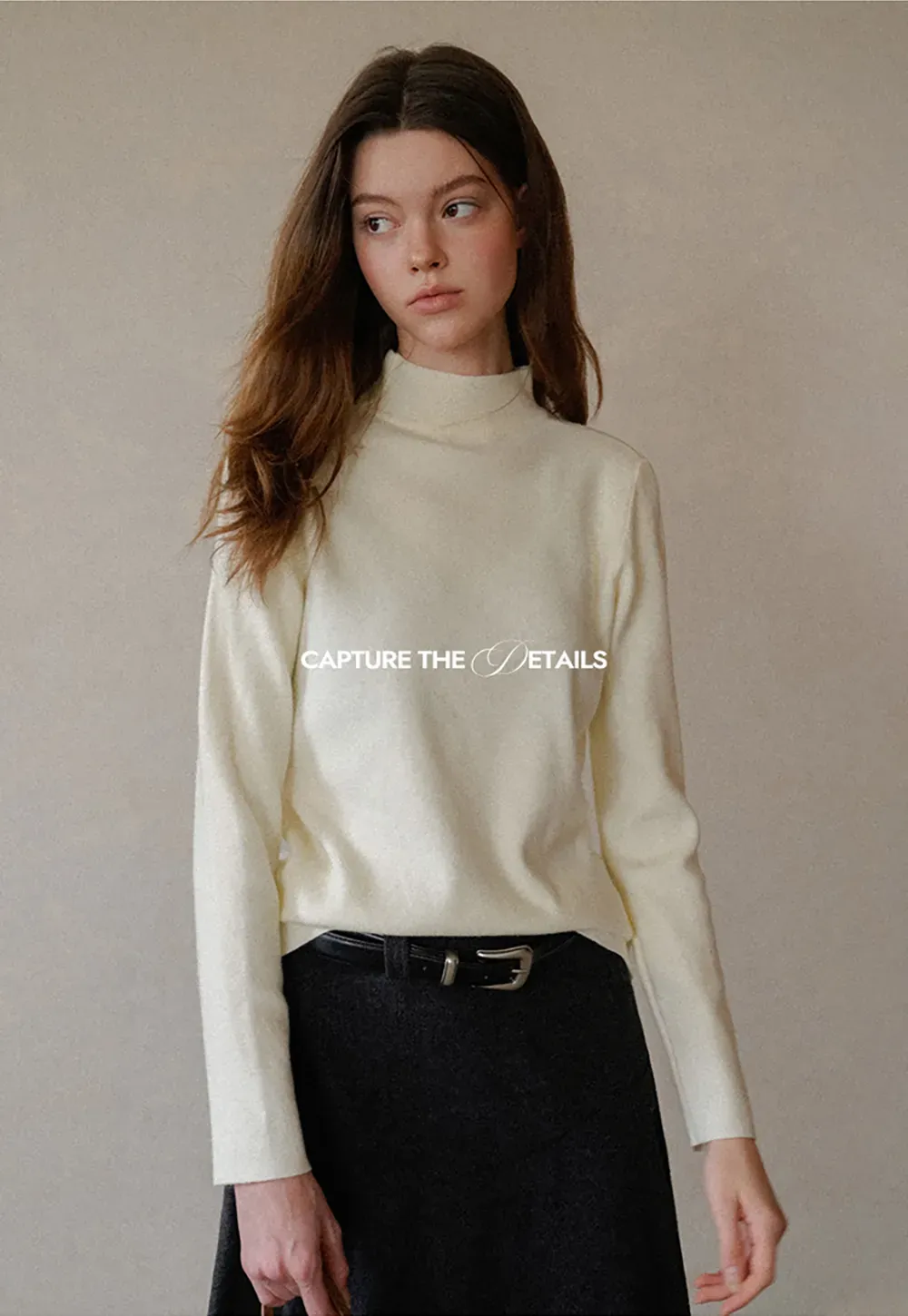 Asymmetric Wool-Blend Midi Skirt