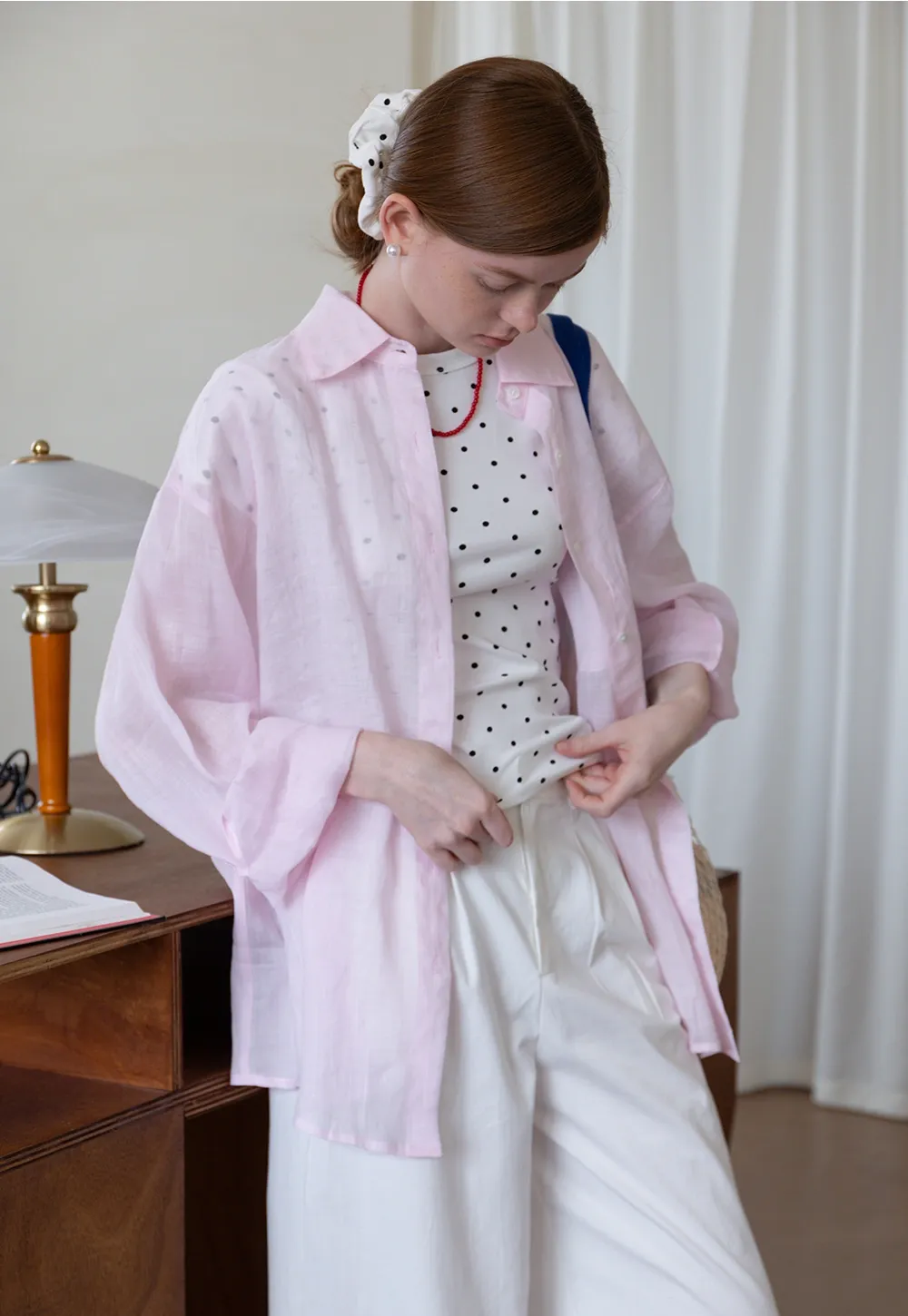 Wide Leg Lace Trim Pants