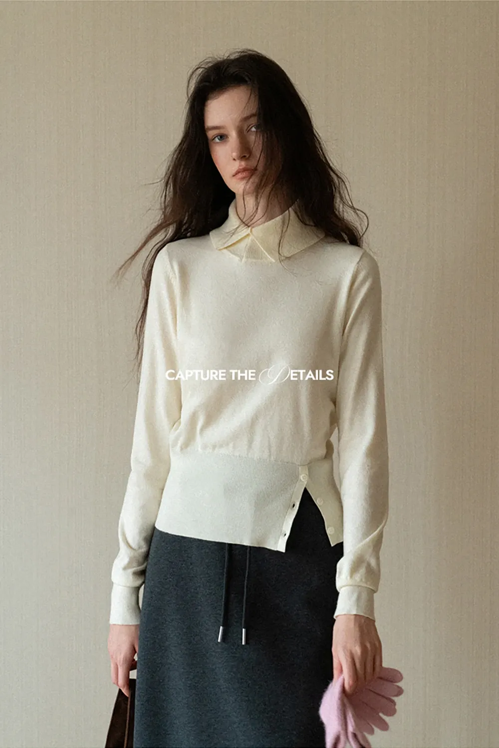 Drawstring Waist Midi Skirt for Women