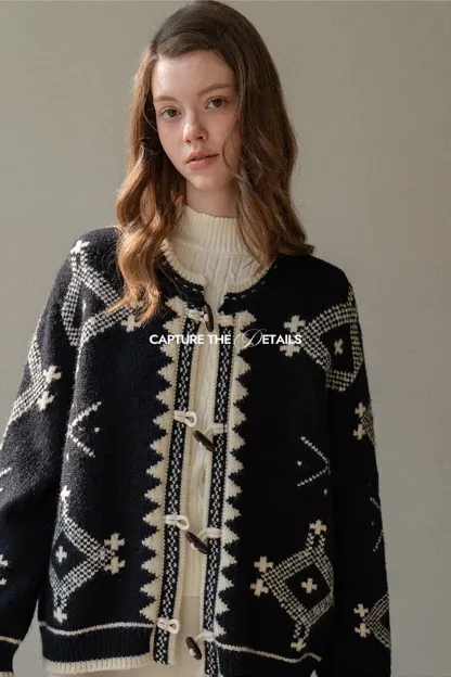 Toggle Button Cardigan Sweater