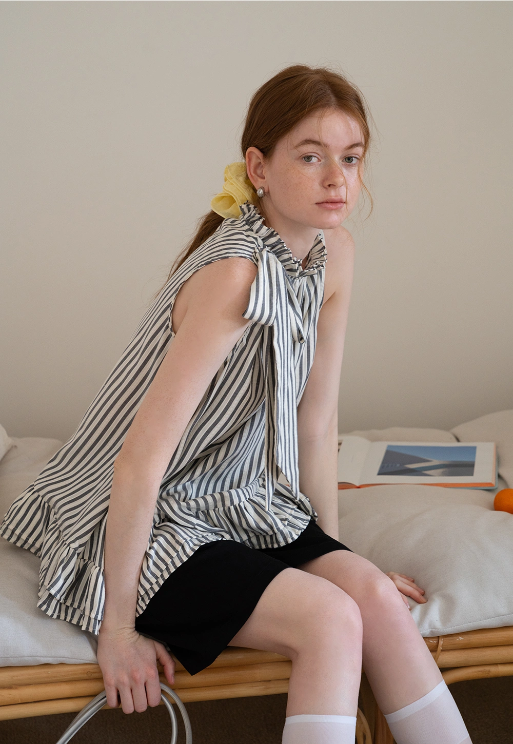 Lightweight Ruffle Trim Shirt