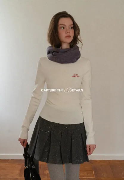 Sparkle Pleated Mini Skirt