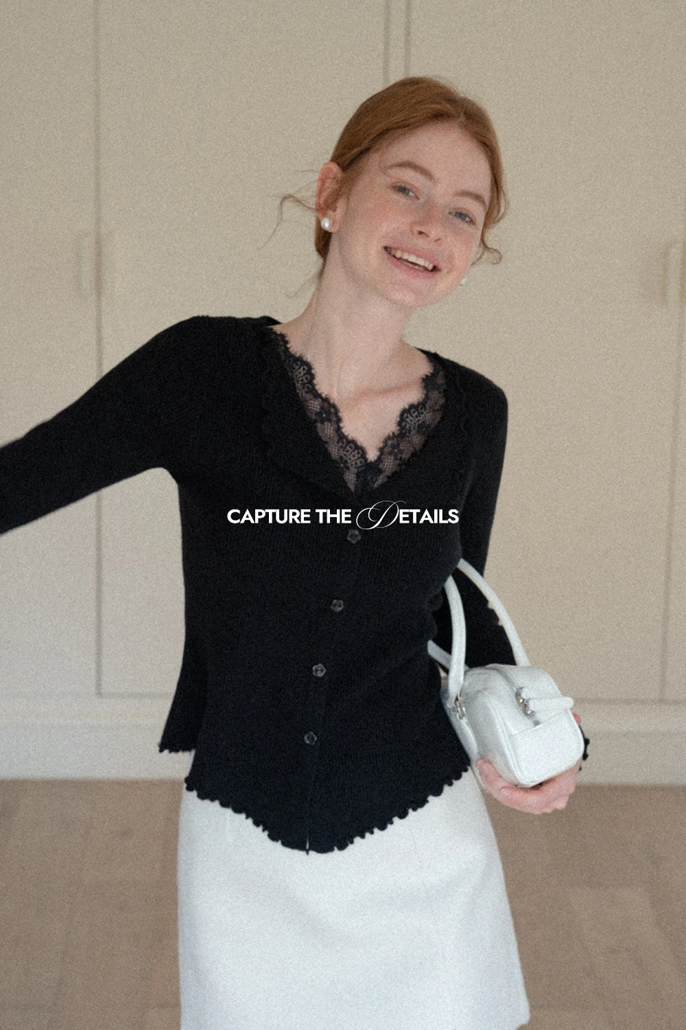 Lace Trim Ribbed Knit Top