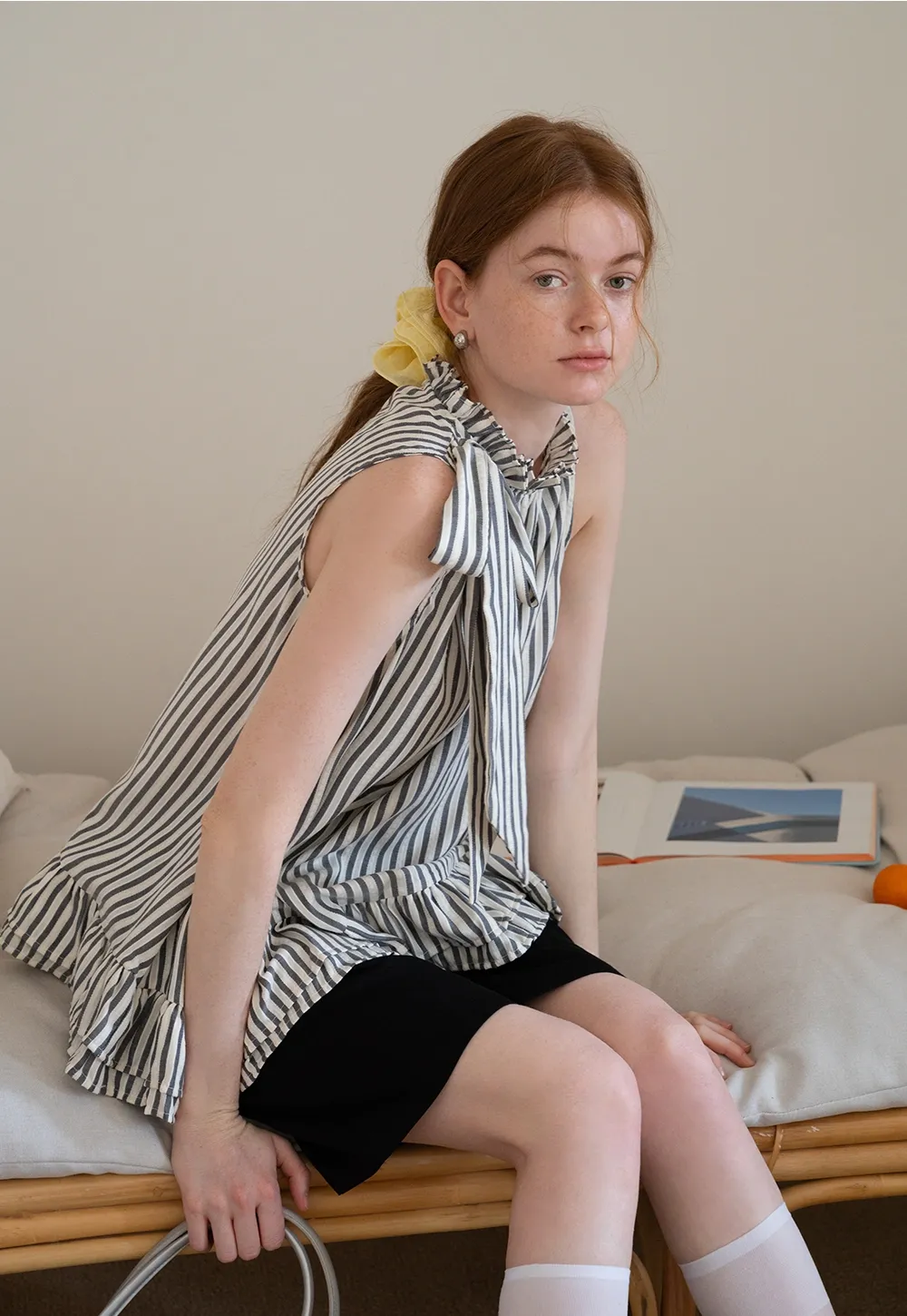 Lightweight Ruffle Trim Shirt