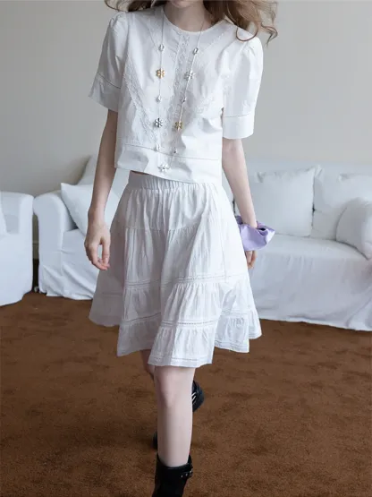 Women's Tiered A-Line Midi Skirt