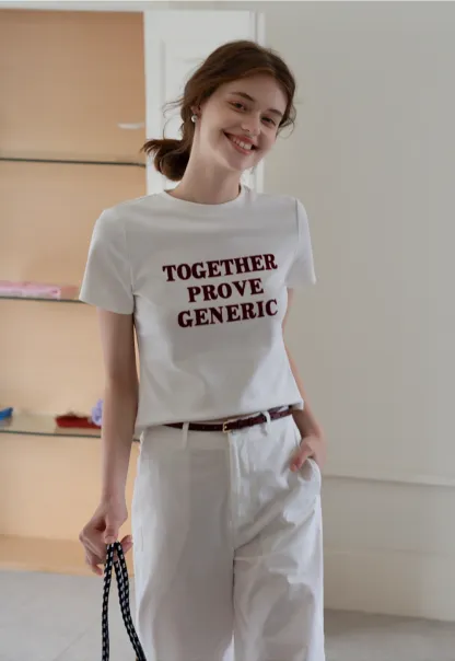 Women’s Letter Graphic Short-Sleeve Tee