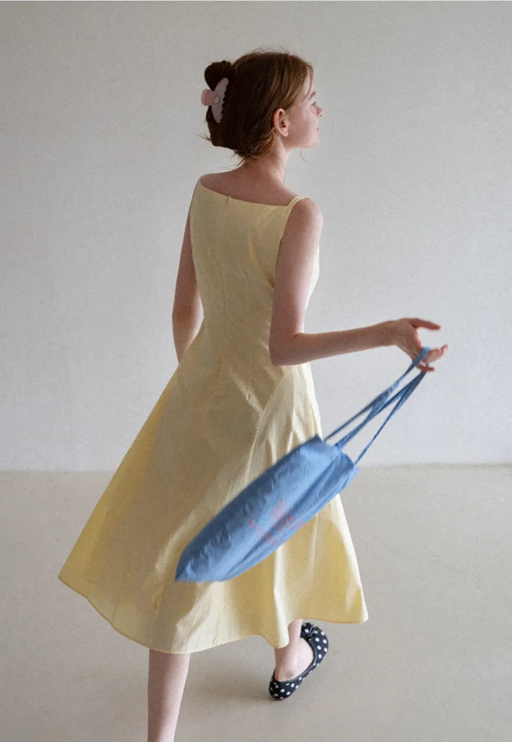 Women’s Boat Neck A-Line Midi Dress