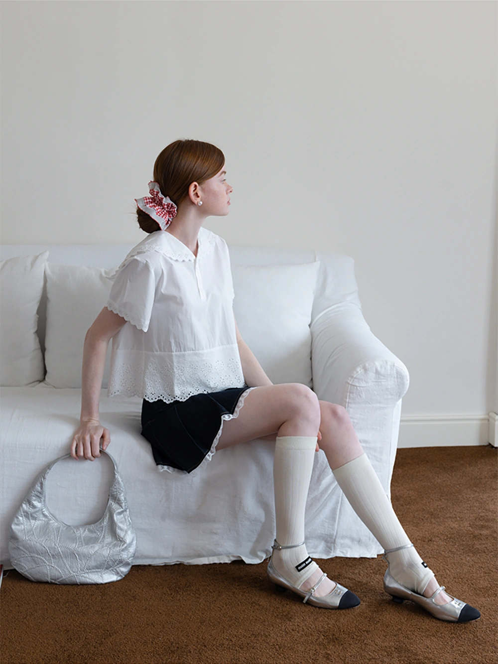 Women's Eyelet Lace Blouse