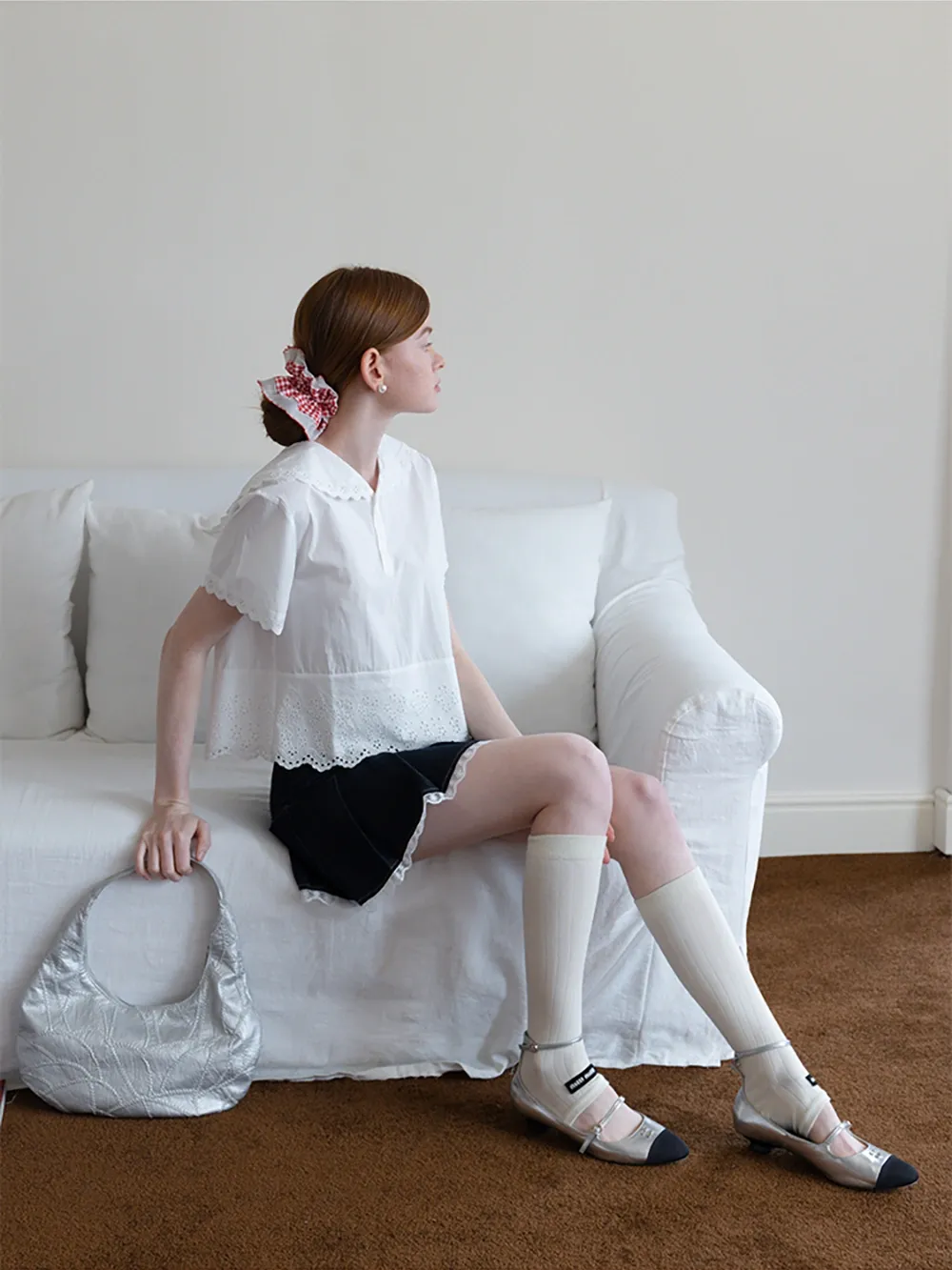Women's Eyelet Lace Blouse