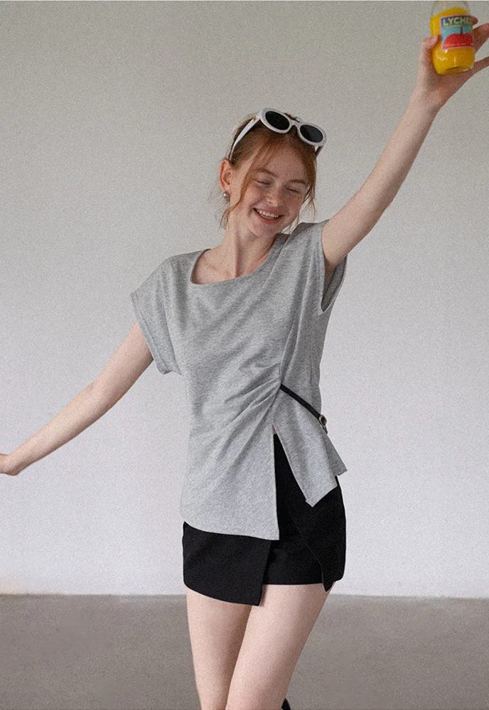 Women’s Asymmetrical Side-Twist Tee