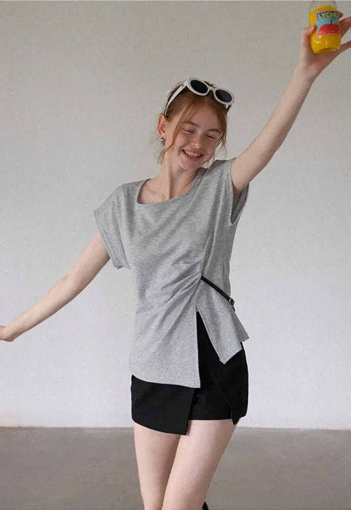 Women’s Asymmetrical Side-Twist Tee