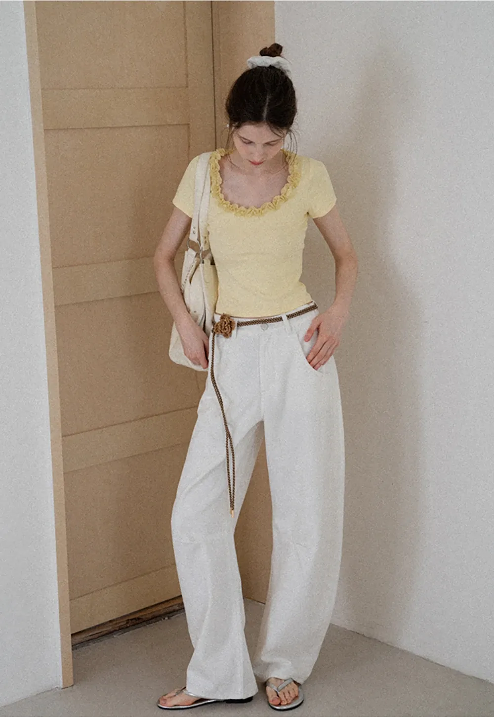 Women’s Belted Wide-Leg Pants