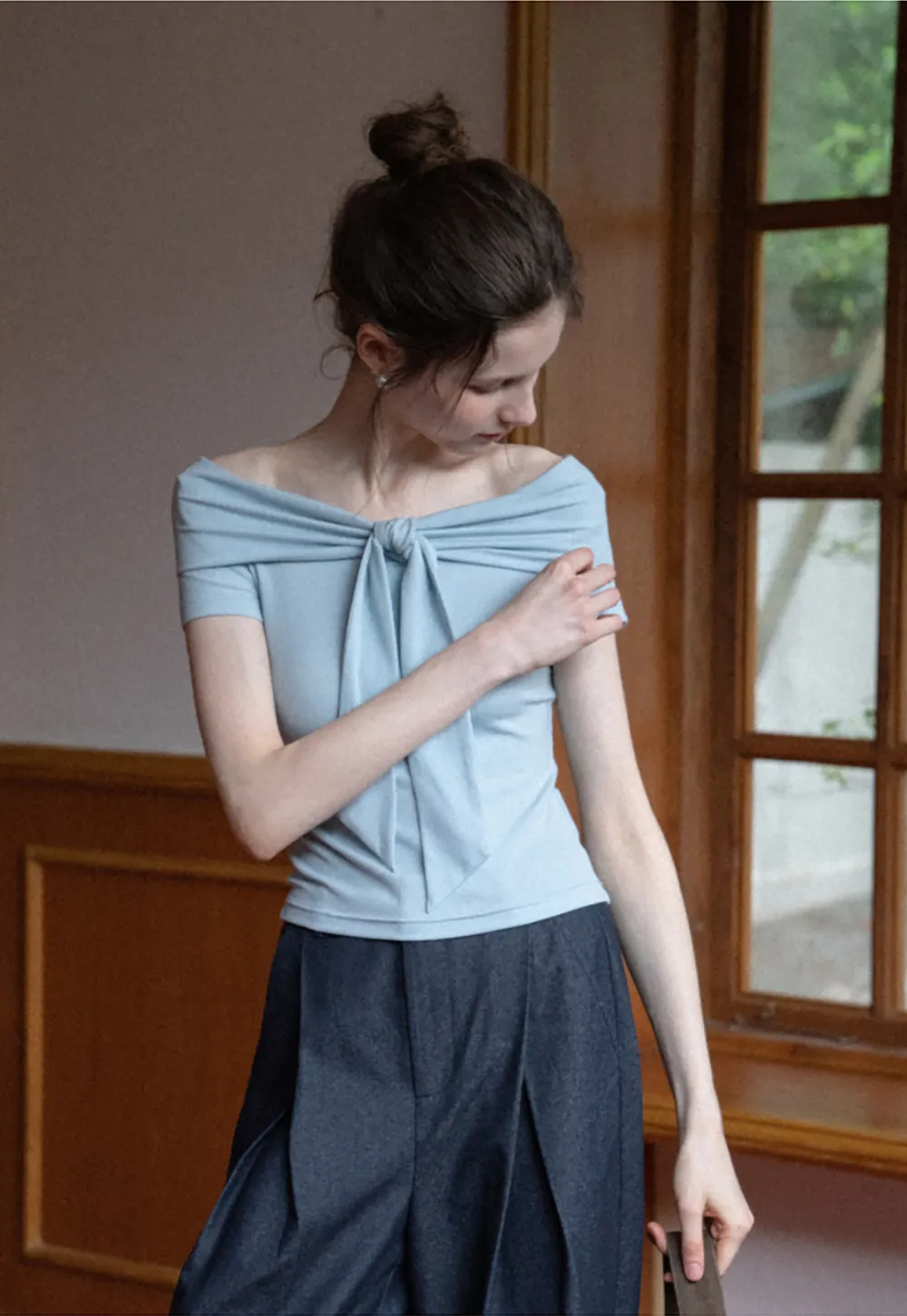 Women's Off Shoulder Knit Top