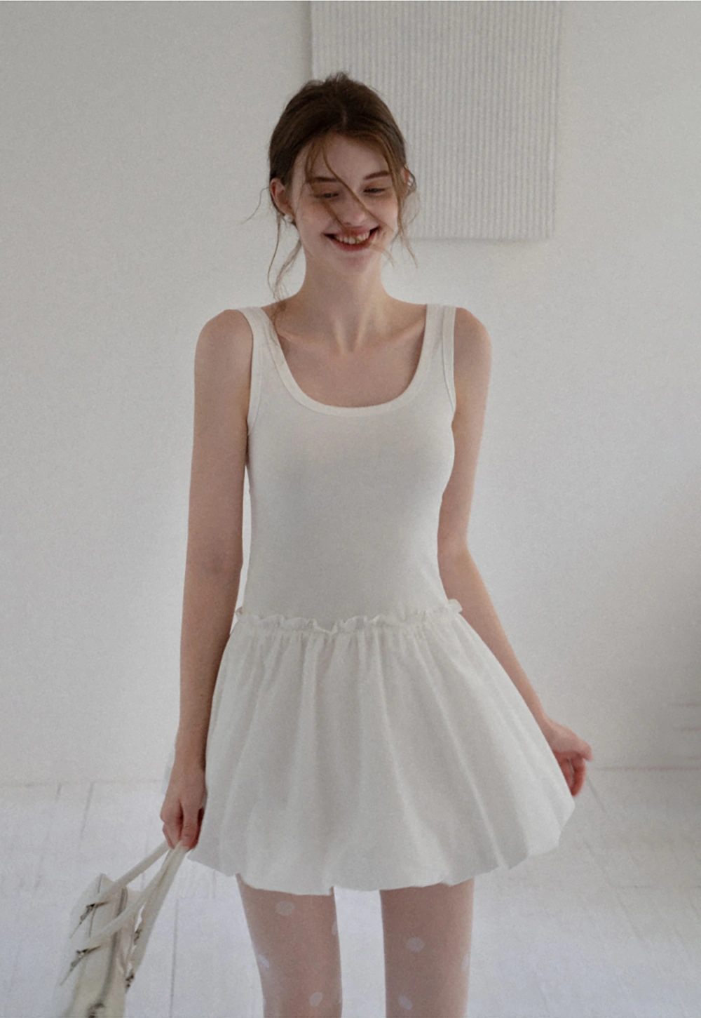 Bubble Hem Mini Dress