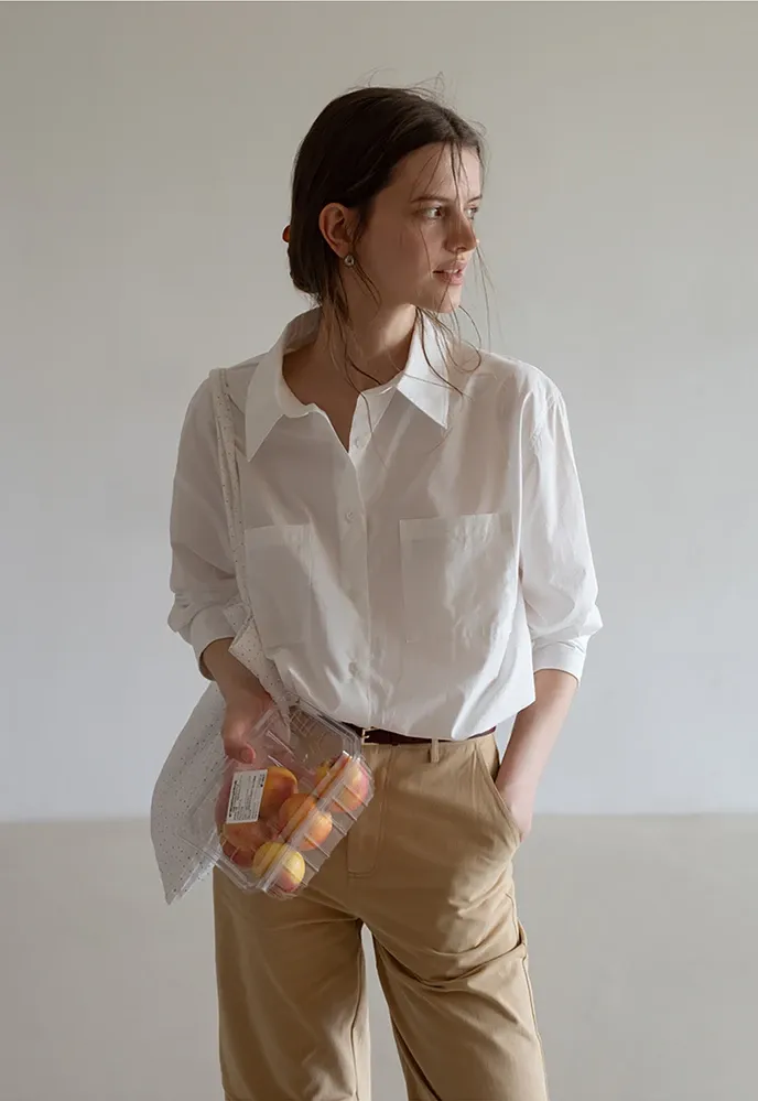 Boxy Two-Pocket Shirt