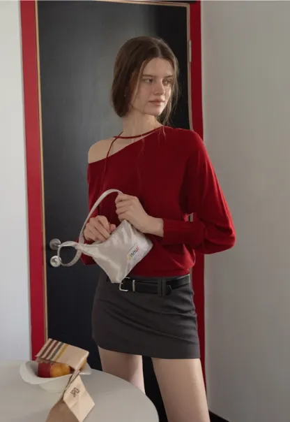 Asym-Tie Sweater