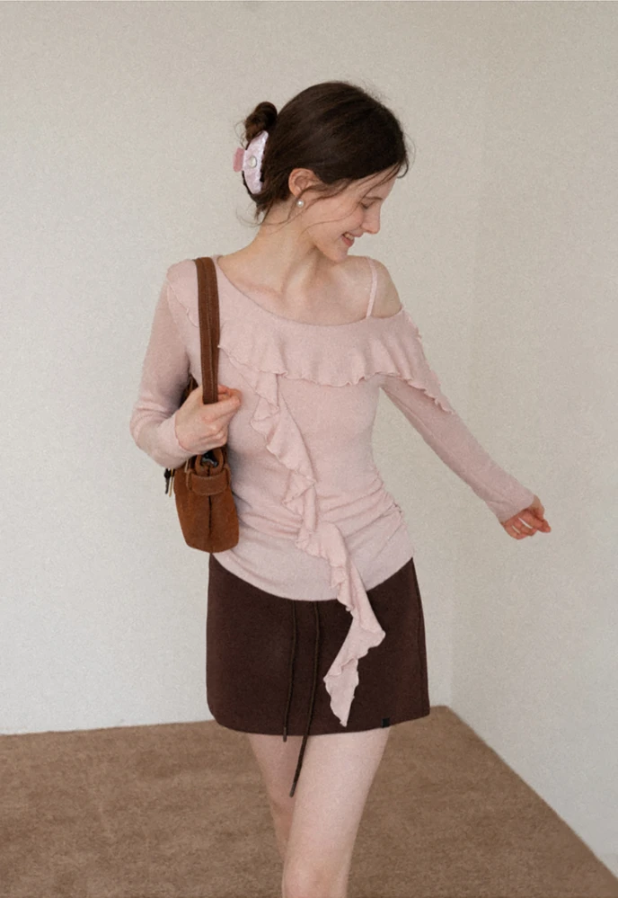 One-Shoulder Ruffle Top