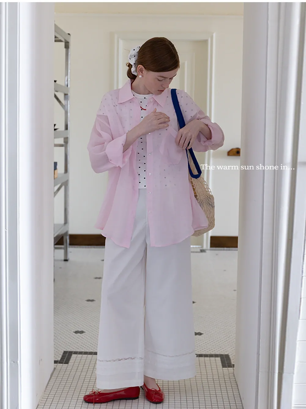Wide Leg Lace Trim Pants