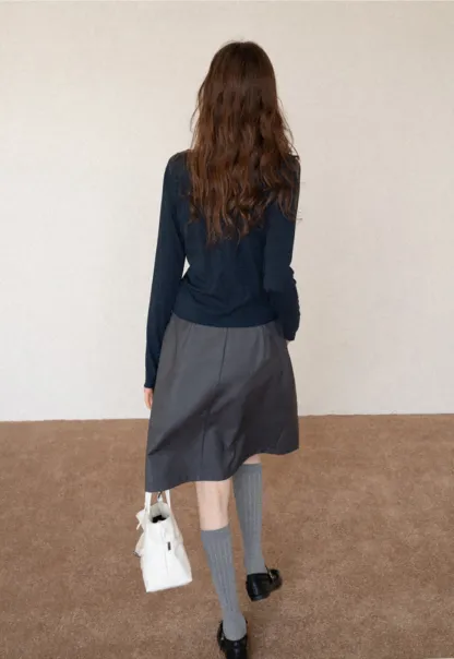 Women's Belted Pleated Mini Skirt