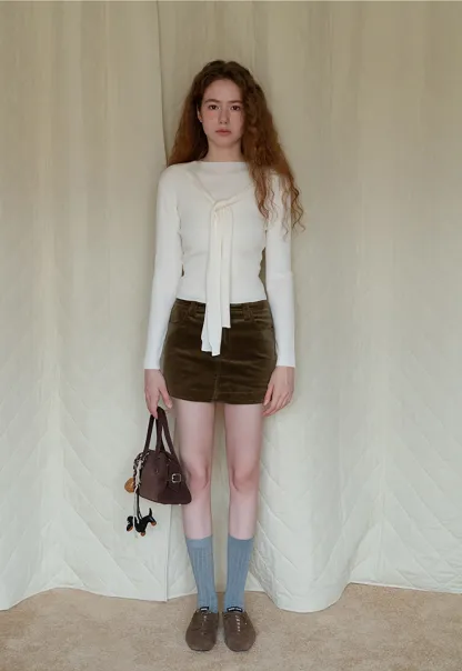 Womens Casual Corduroy Shorts with Pockets