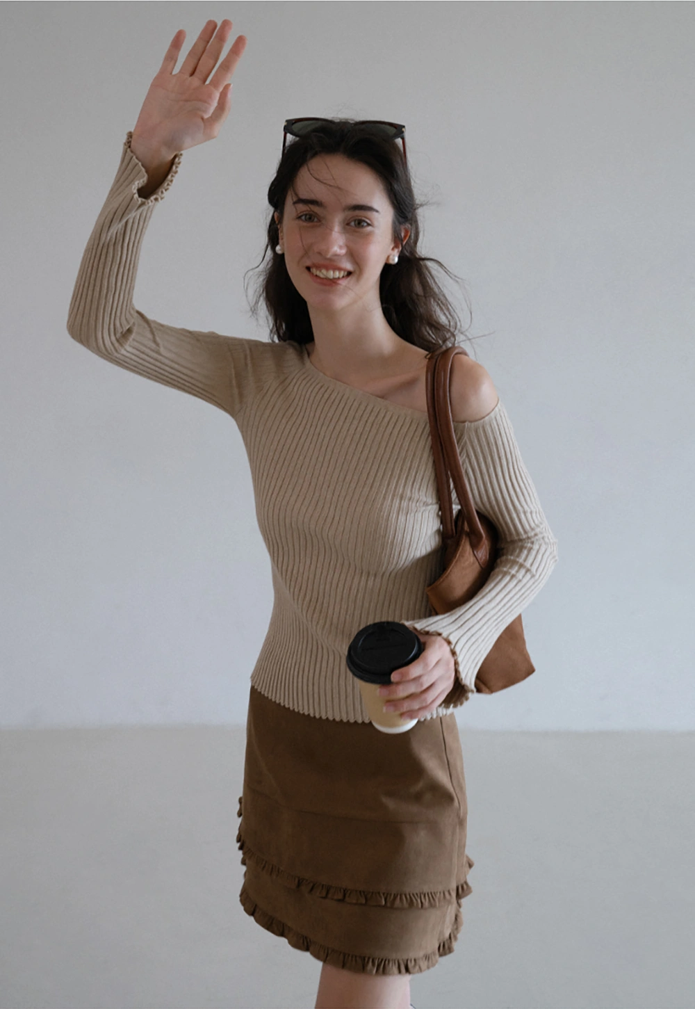 Elegant Off Shoulder Knit Top