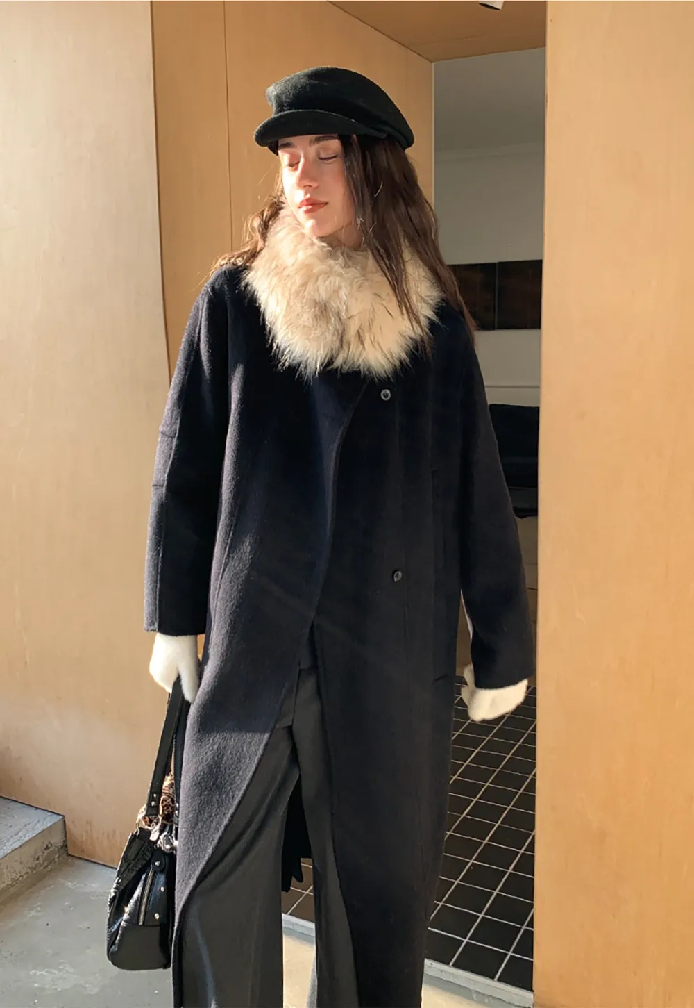 Cozy Maillard Vibes Fur Collar Scarf