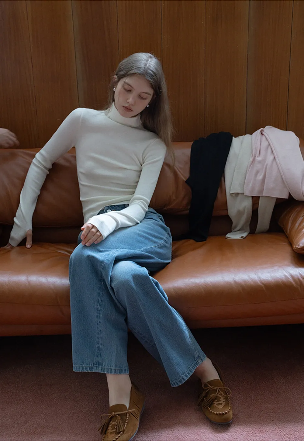 Women’s Slim Fit Knit Turtleneck Top