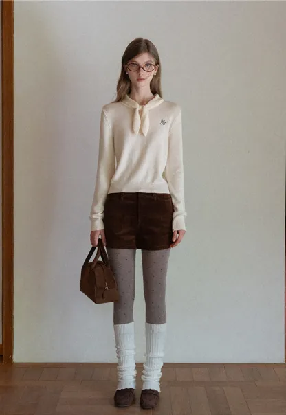 Soft Corduroy High Waist Shorts