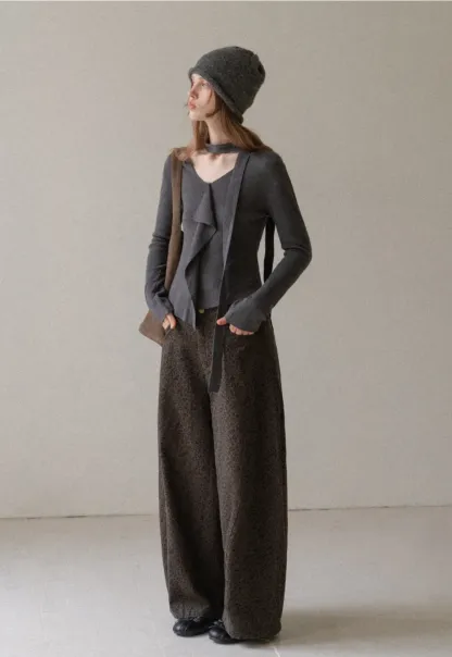 Leopard Print Wide Leg Pants