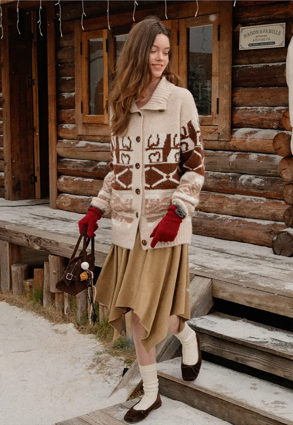 Knit Bow Detail Winter Gloves