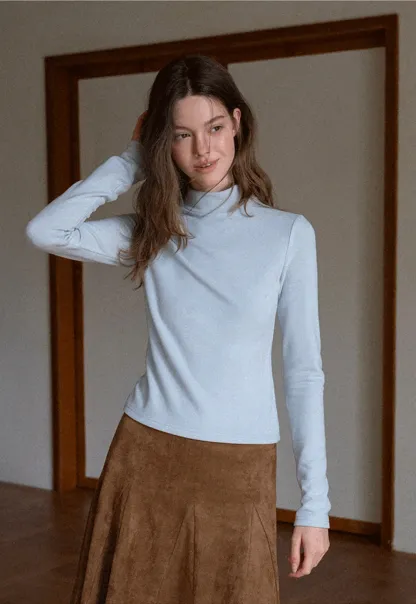 Women Long Sleeve Turtleneck Top