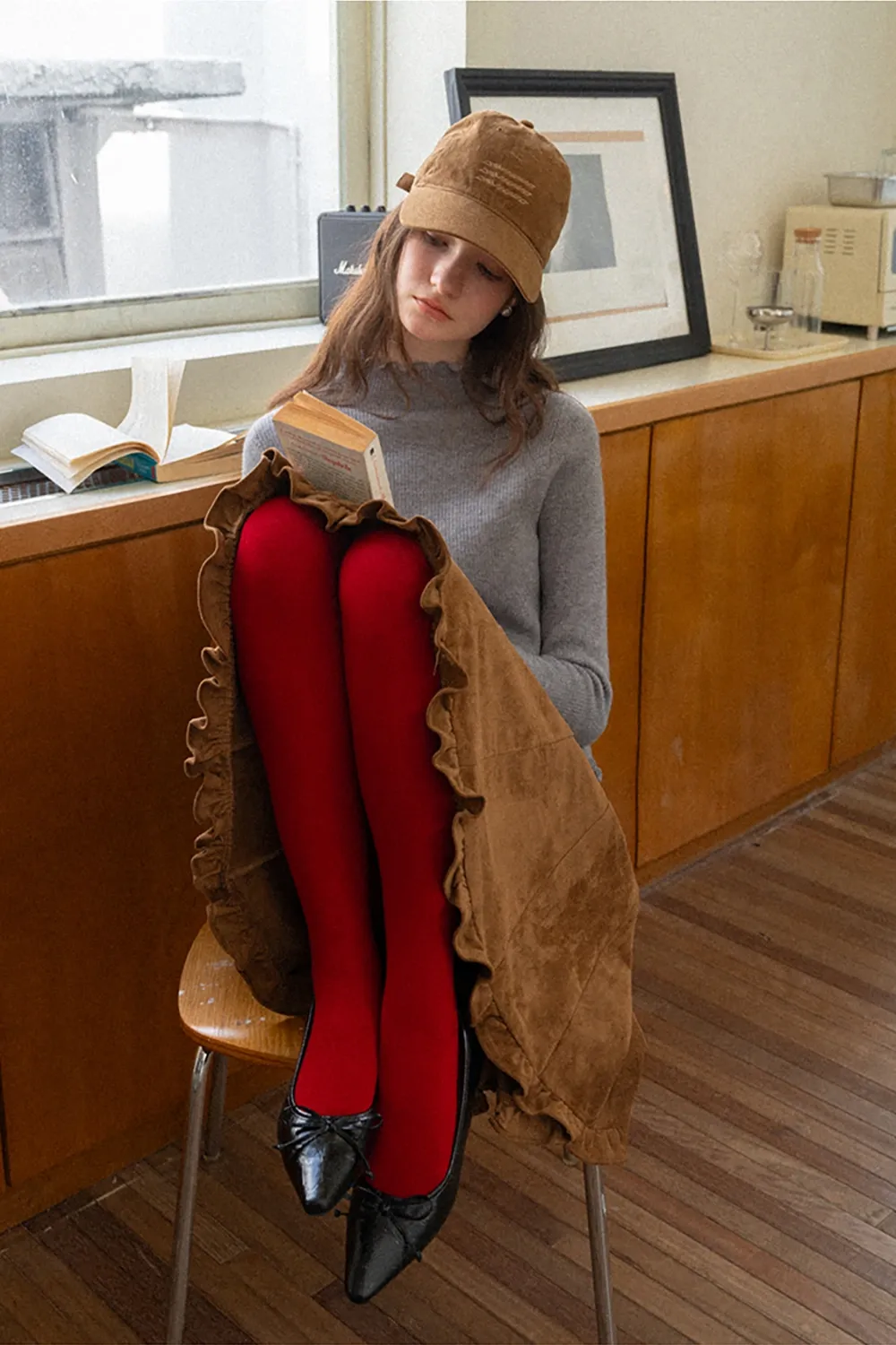 Knit Toe-Leggings Slim Fit Tights