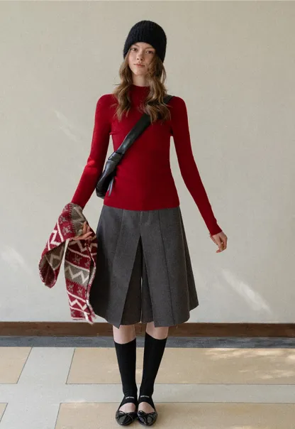 Women Basic Long Sleeve Turtleneck Sweater