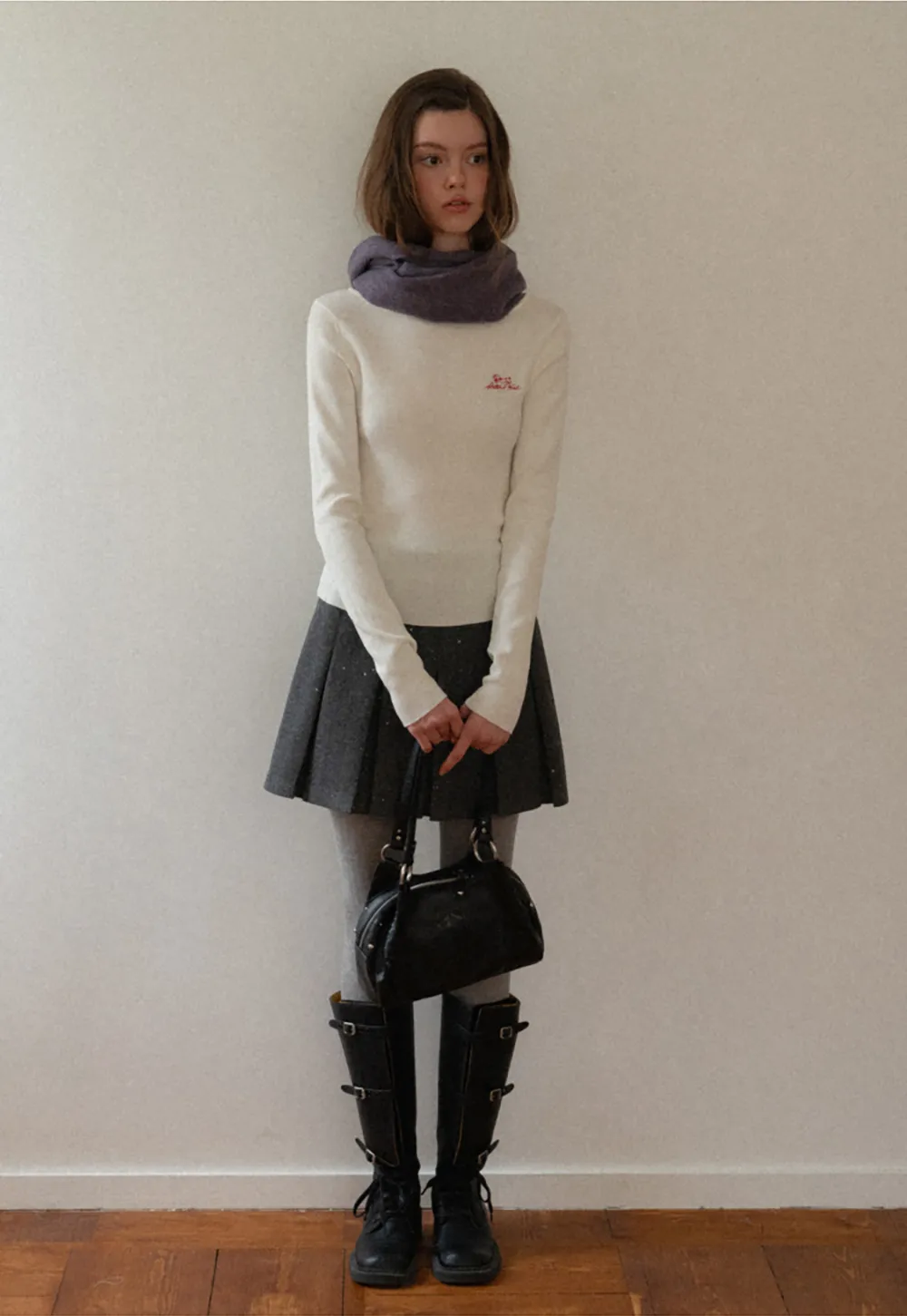 Sparkle Pleated Mini Skirt