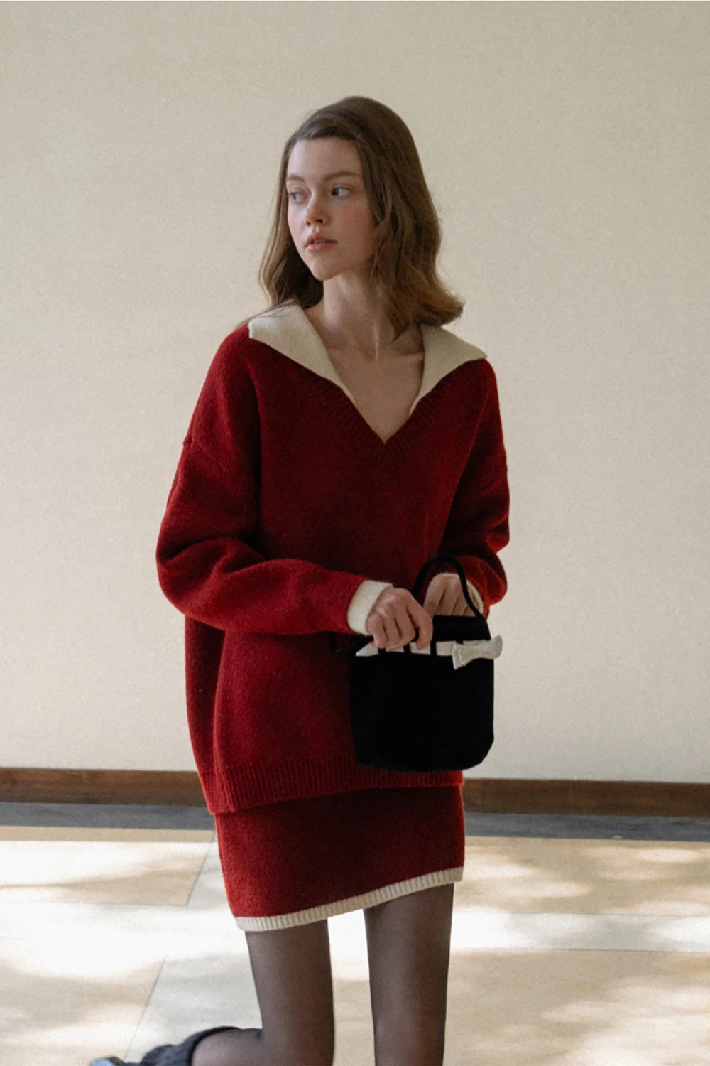 Cozy Knit Sweater and Skirt Set