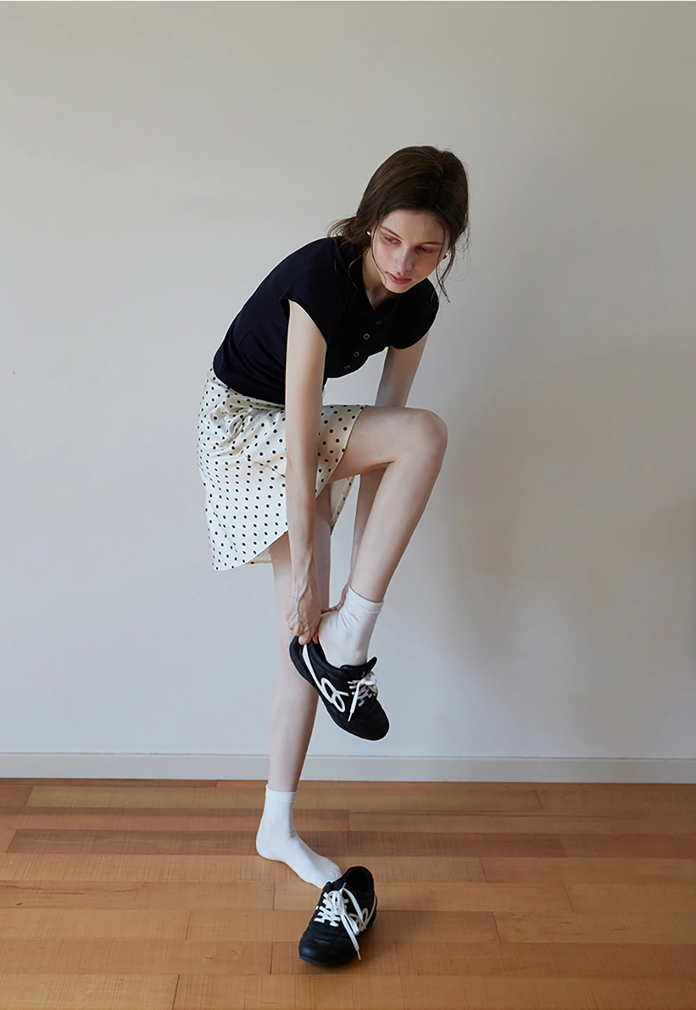 Women’s High Waist Polka Dot A-Line Mini Skirt