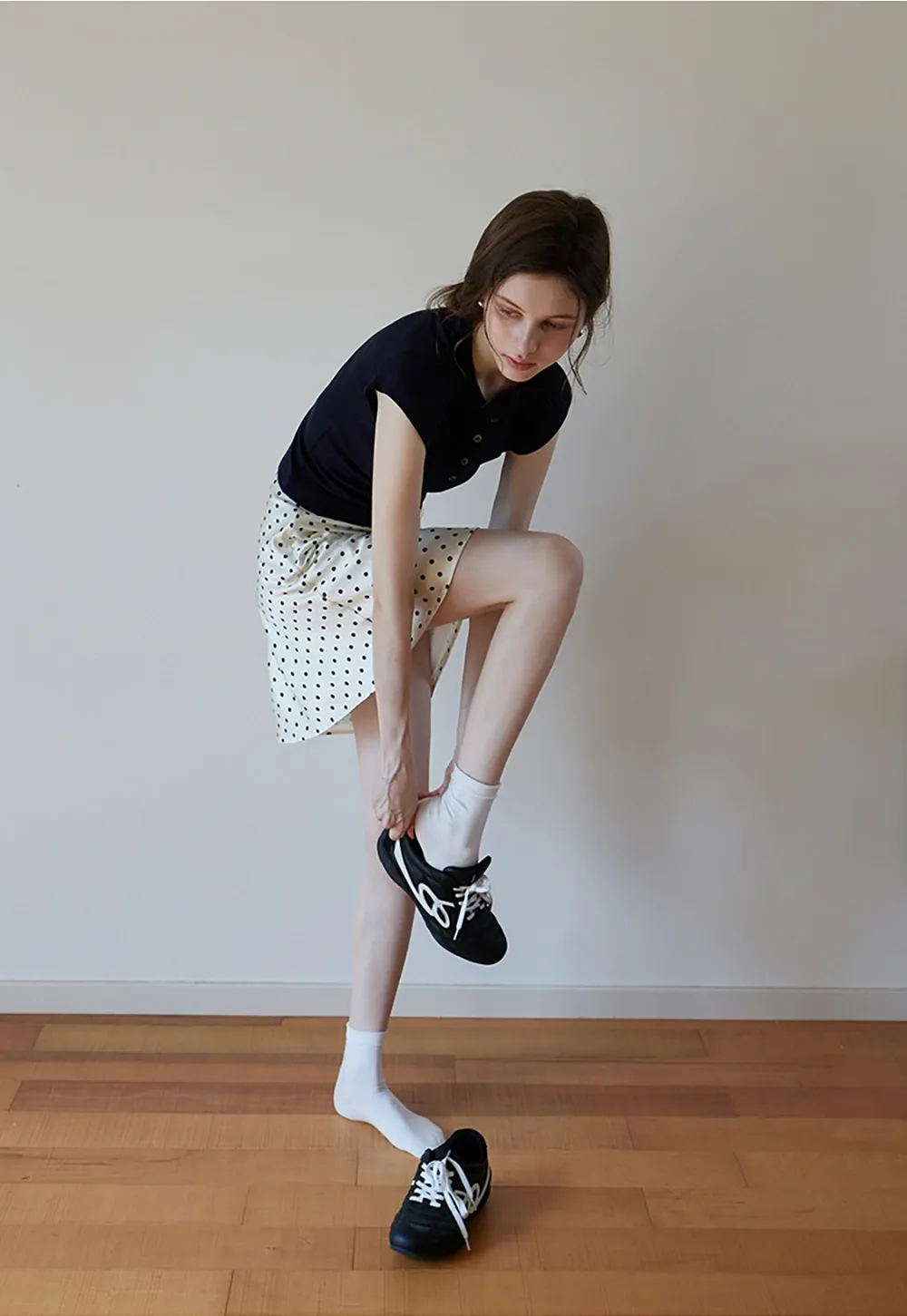 Women’s High Waist Polka Dot A-Line Mini Skirt
