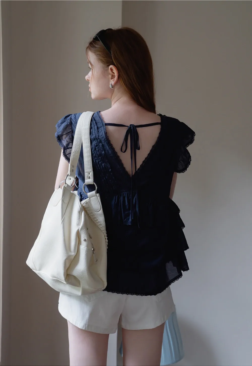 Vintage Style Layered Ruffle Top for Women