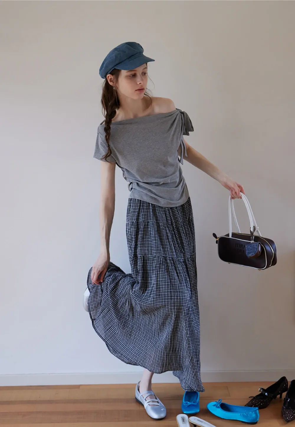 "Women’s Off Shoulder Ruched T-Shirt