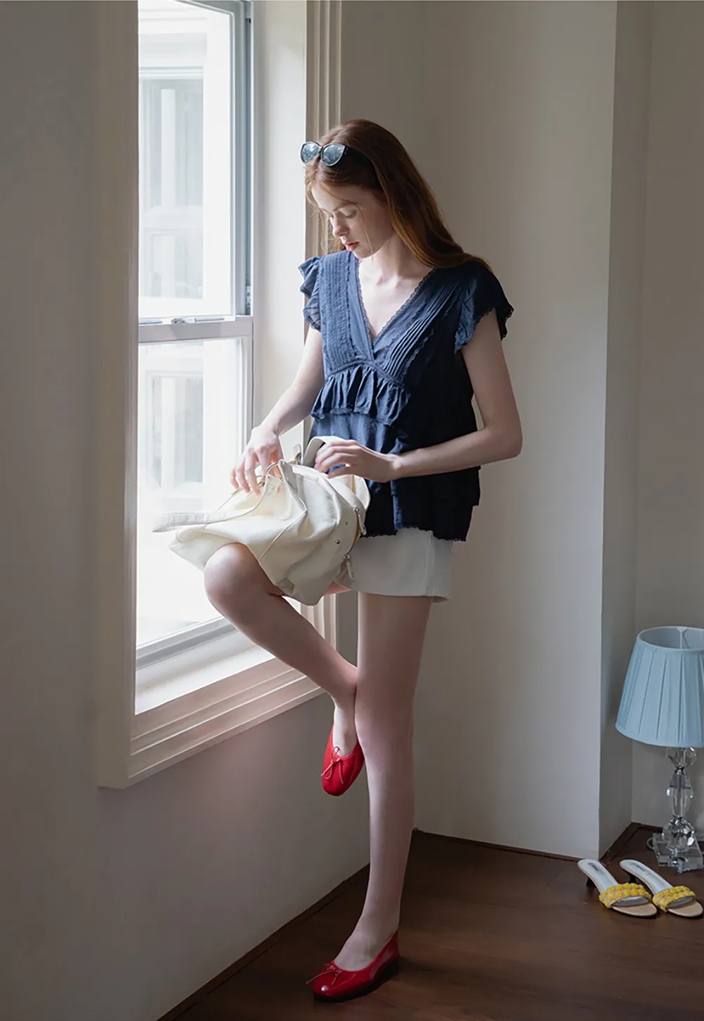 Vintage Style Layered Ruffle Top for Women