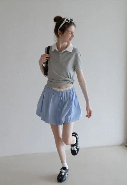 Women’s Contrast Collar Polo T-Shirt