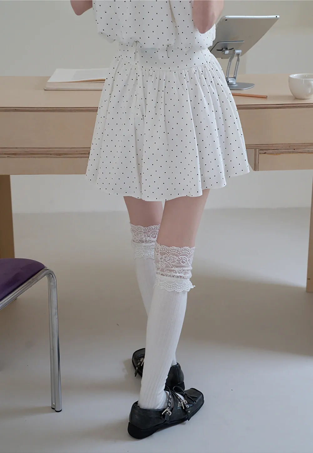 Polka Dot Halter Top and Flowy Skirt Set