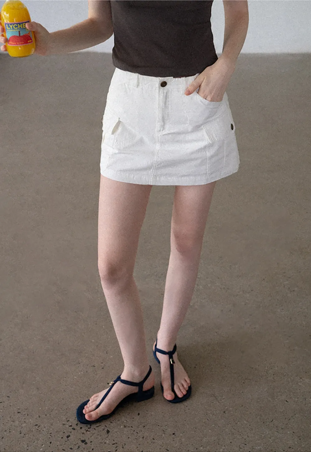 Women’s Cargo Mini Skirt with Flap Pockets